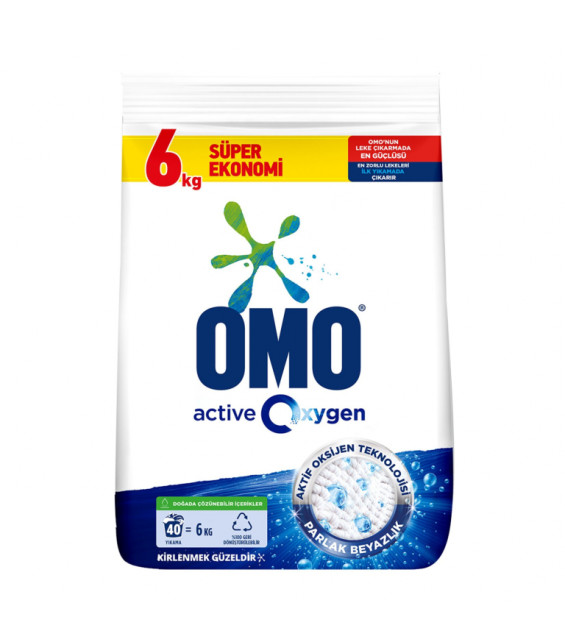 Omo Actıve Oxygen 40 Yıkama 6 Kg